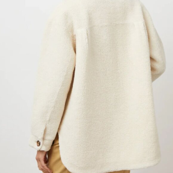 Rails Connie Shirt Jacket, Ivory Teddy, Size XS, EUC - Picture 5 of 9